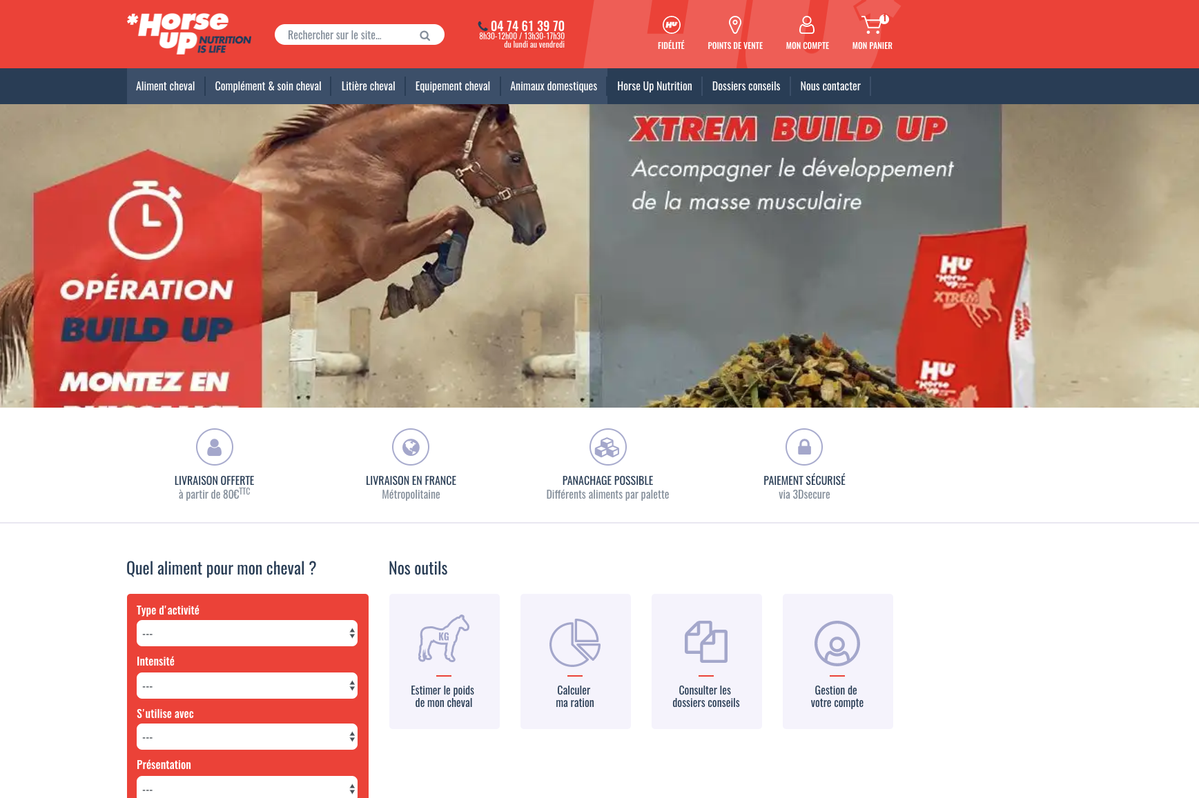Nouveau site Horse Up Nutrition